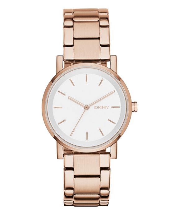 DKNY UR DAME ROSA FARVET STÅL MED LÆNKE - NY2344