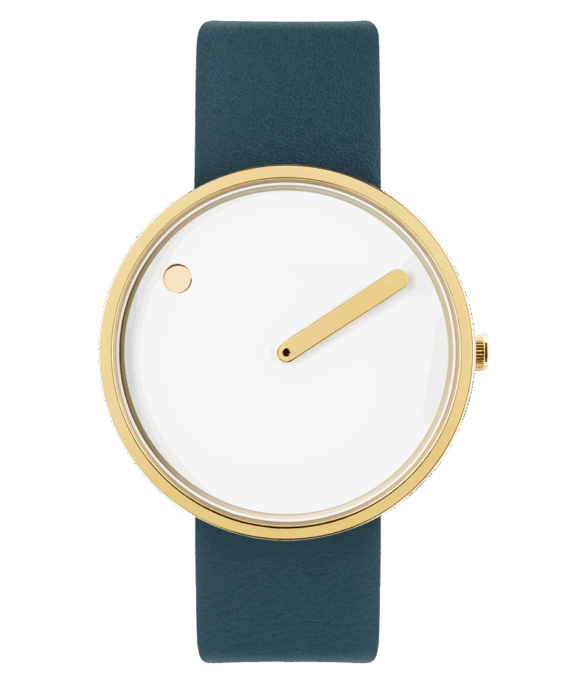 PICTO UR DOUBLÈ MED PATROLIUM BLÅ LÆDERREM - 43321-6520G