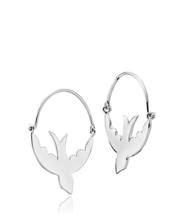 SISTIE ØRERINGE SØLV CREOL - SONGBIRD