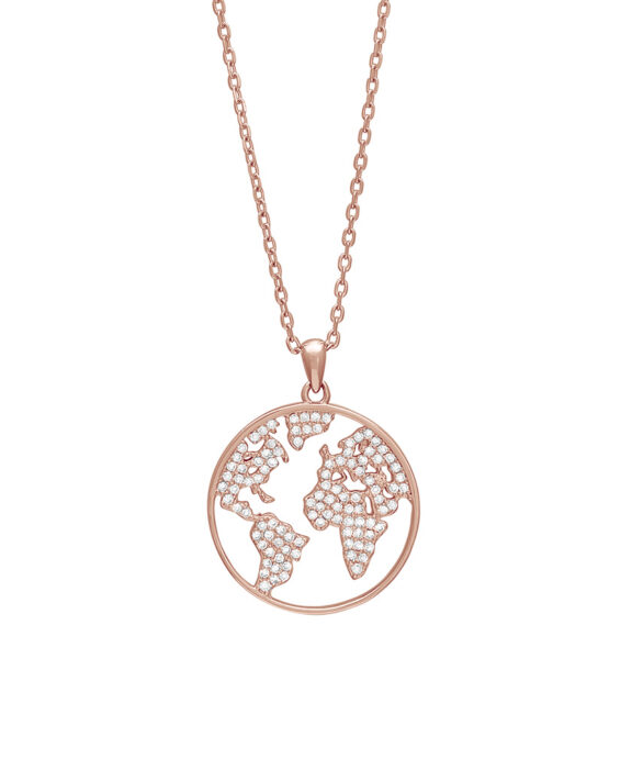 JOANLI NOR SØLV ROSA FORGYLDT VEDHÆNG ETTANOR BREDDE 21 MM LÆNGDE 60+10 CM