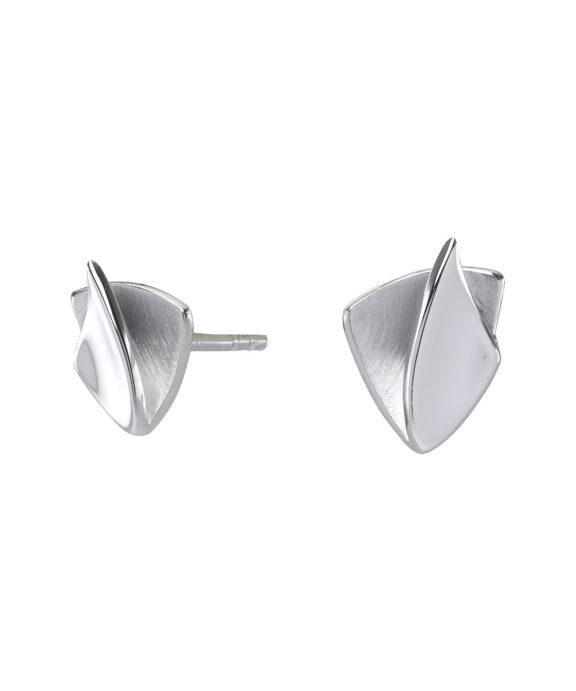 ØRERINGE STIK SØLV TREKANT 8 MM