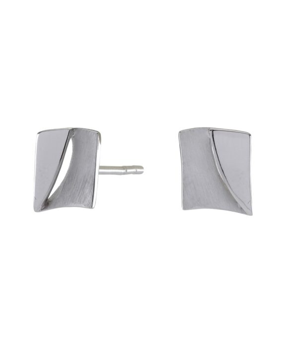 ØRERINGE STIK SØLV SQUARE 8 MM
