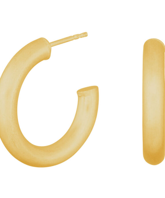 ØRESTIK SØLV FORGYLDT HALV CREOL 25 MM