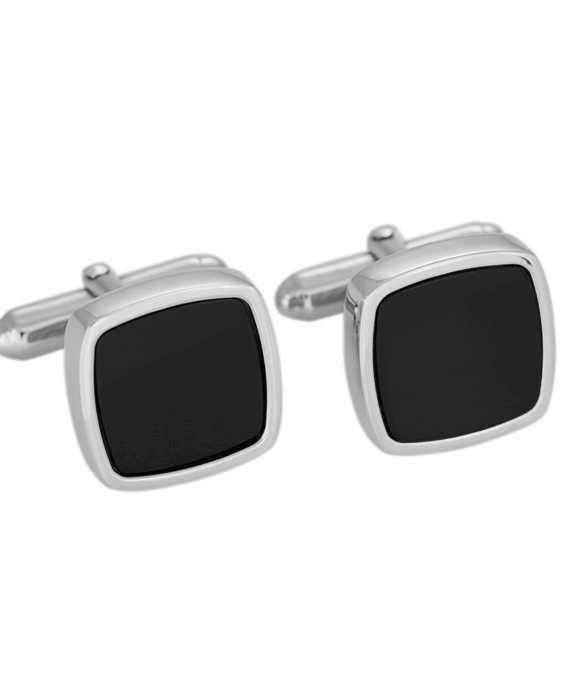 NORDAHL MANCHETKNAPPER SØLV+SORT ONYX