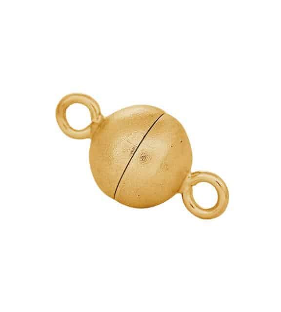 SIERSBØL PERLELÅS SØLV FORGYLDT MAT KUGLE MAGNET - 60170015900