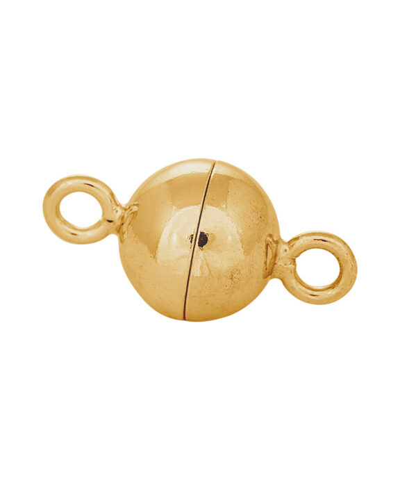 SIERSBØL SØLV FORGYLDT PERLELÅS 8 MM MED MAGNET - 617 000-3