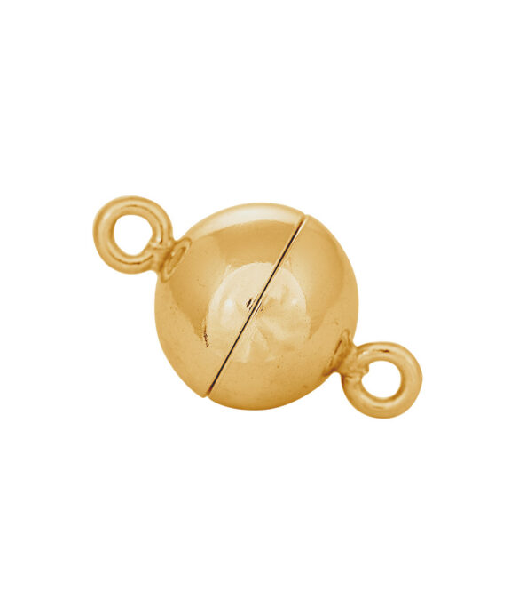 SIERSBØL SØLV FORGYLDT MAGNET PERLELÅS 12 MM BLANK