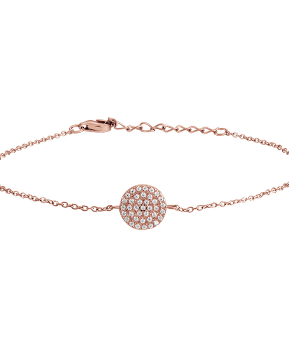 NORDAHL ARMBÅND ROSA FORGYLDT ANNIE 9 MM