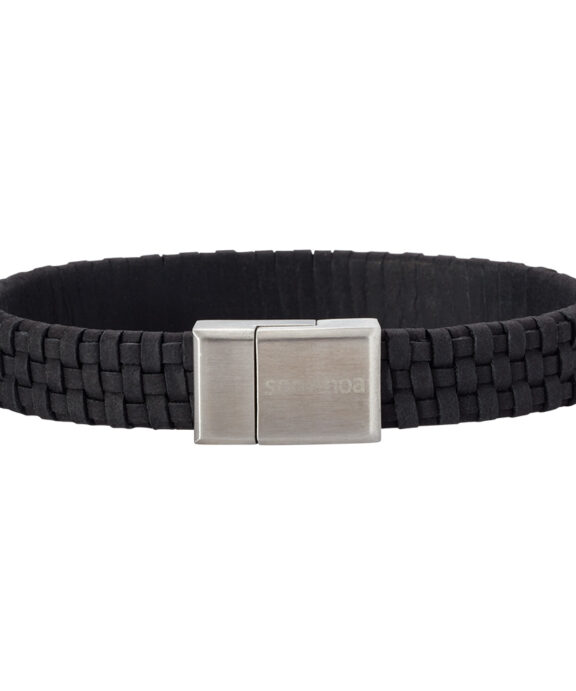 SON OF NOA ARMBÅND SORT KALVE LÆDER 19 CM