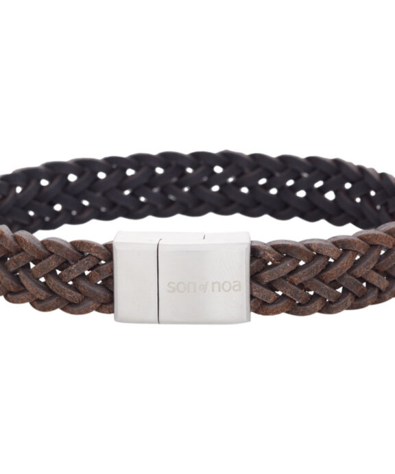 SON OF NOA ARMBÅND LÆDER MØRKE BRUN 21 CM