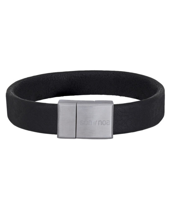 SON OF NOA ARMBÅND SORT LÆDER 21 CM