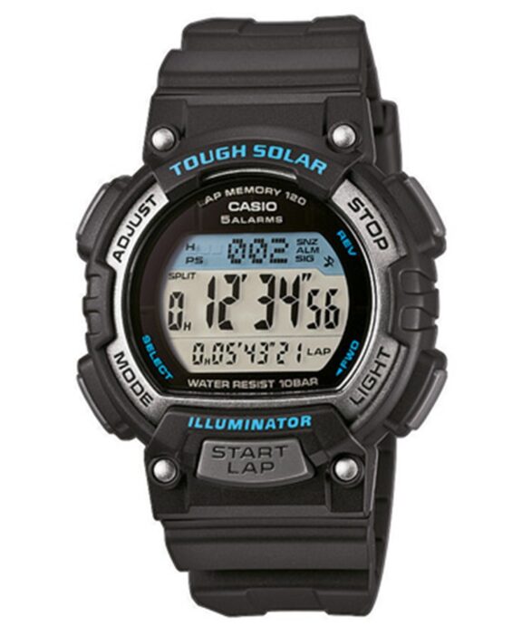 CASIO CLASSIC DIGITAL HERRE UR I SORT MED BLÅ DETALJE