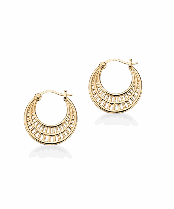 SØLV FORGYLDT CREOL MED NETMØNSTER