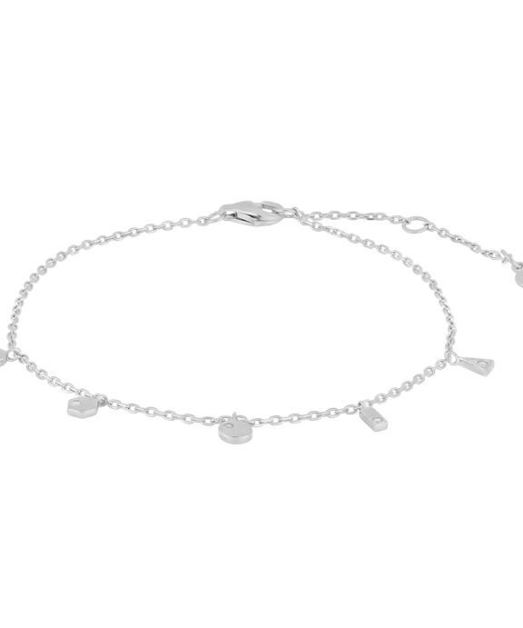 JOANLI NOR SØLV ARMBÅND GWENNOR 4 MM 17+3 CM MED ZIRKONIA