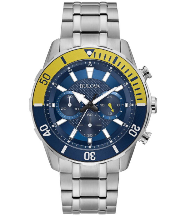 BULOVA UR SPECIALS SPORT BLÅ/GUL SKIVE - 98A245