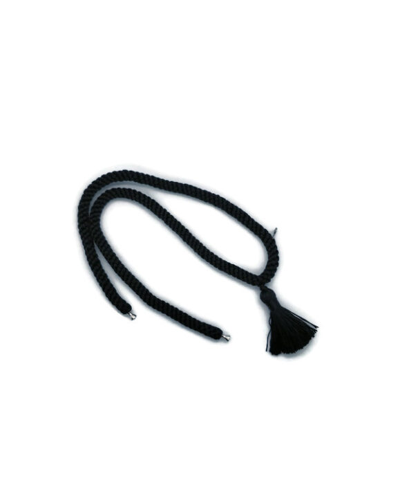 OLE LYNGGAARD A2500-002 KNYTTET SORT SILKE KÆDE 5MM 40CM