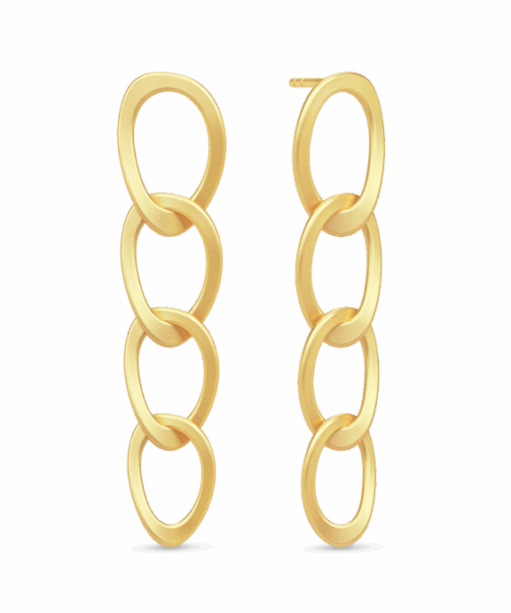 JULIE SANDLAU AVALINA ØRERINGE FORGYLDT SØLV - ST247GD