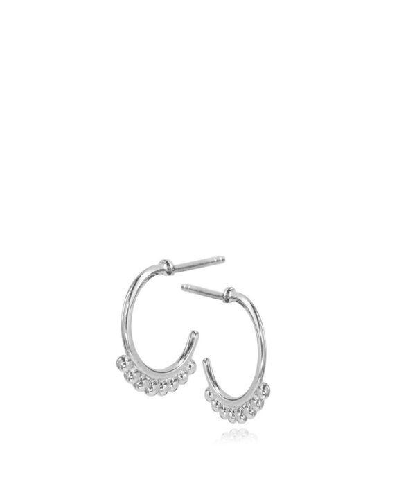 SISTIE SØLV ØRERINGE CREOL MED KUGLER