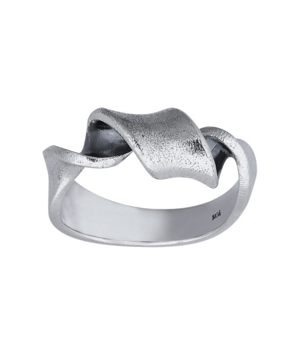 SHAPE RING SØLV SNOET MAT/OXYDERET 7 MM