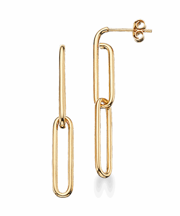 FORGYLDT SØLV ØRERINGE LINK