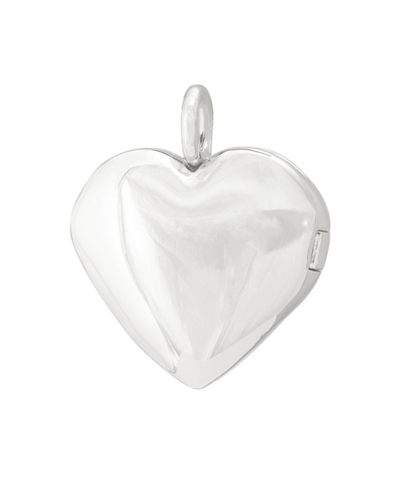 SØLV HJERTE MEDALJON 15 MM