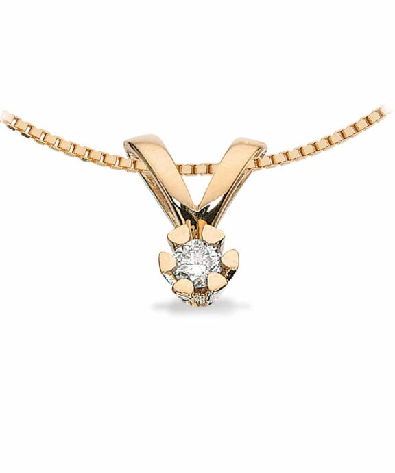 SCROUPLES VIDA VEDHÆNG 8 KARAT GULD MED DIAMANT – 2813,03