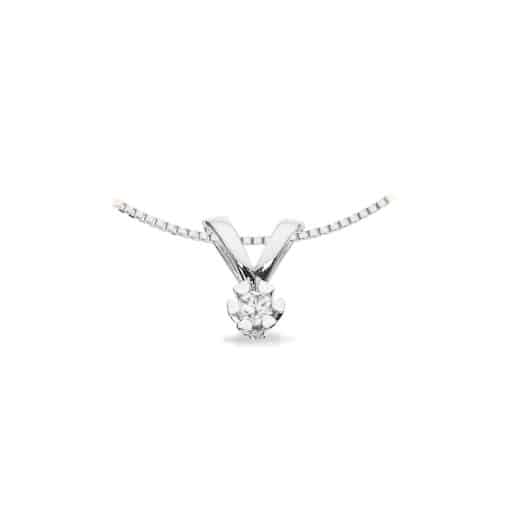 SCROUPLES VIDA VEDHÆNG 8 KARAT HVIDGULD MED BRILLANT 0,03 CARAT - 2814,03