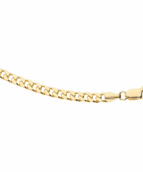 SCROUPLES FORGYLDT SØLV PANSER ARMBÅND 5 MM