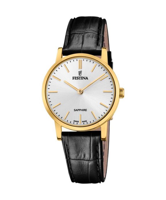 FESTINA UR DAME DOUBLÉ SLIM MED SCHWEIZISK URVÆRK OG SAFIRGLAS - F20017/1