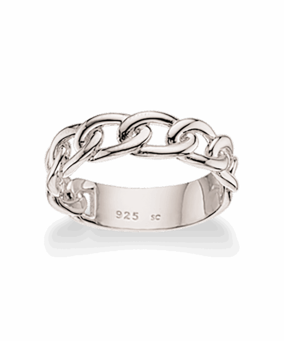 SCROUPLES SØLV DAMERING MED PANSER MØNSTER - 725462