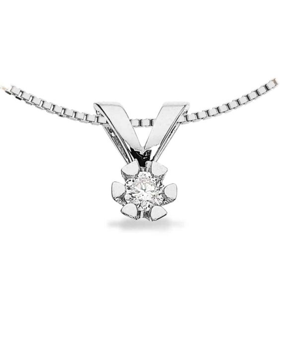 SCROUPLES VIDA VEDHÆNG 8 KARAT HVIDHULD MED BRILLANT 0,05 CARAT - 2814,05