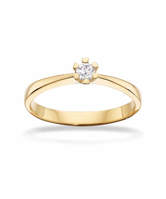SCROUPLES VIDA RING 8 KARAT GULD MED BRILLANT 0,10 CARAT - 7813,10