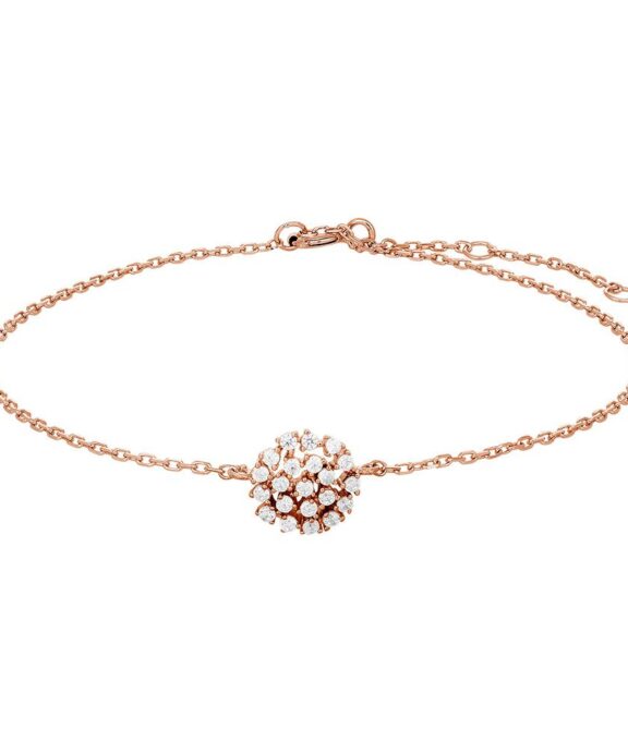 JOANLI NOR ARMBÅND SØLV ROSAFORGYLDT DORANOR MED SYNTETISK ZIRKONIA