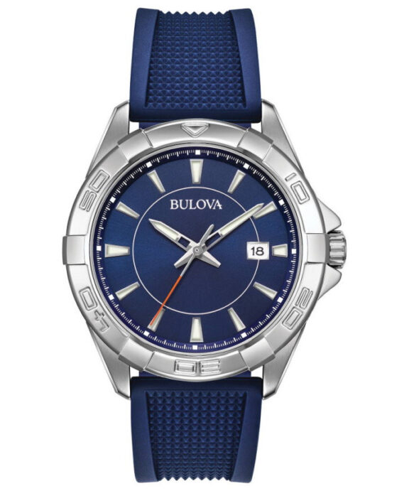 BULOVA MARTINE STAR UR HERRE RØD SKIVE STÅL LÆNKE - 96B298