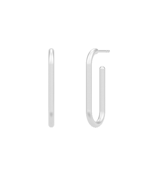 JULIE SANDLAU ØRERINGE SØLV LINK HOOP - HPS113RH