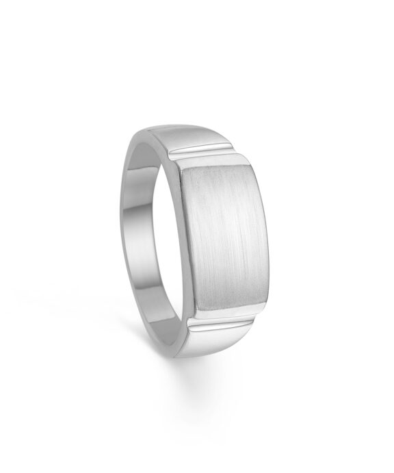 RANDERS SØLV HERRERING MED MAT OVERFLADE RS198808