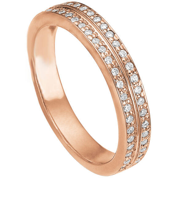 AAGAARD ROSA FORGYLD SØLV RING MED STEN - 03621479-75