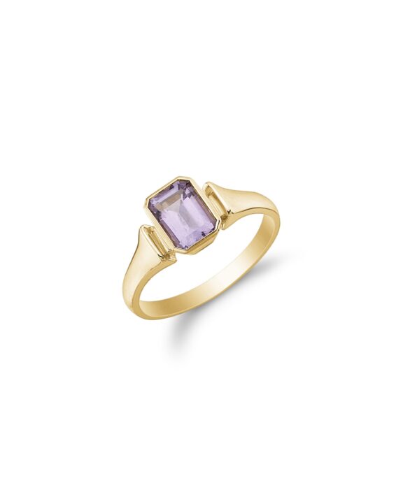 AAGAARD 8 KARAT GULD RING MED AMETYST STR. 51 - 08631280-01