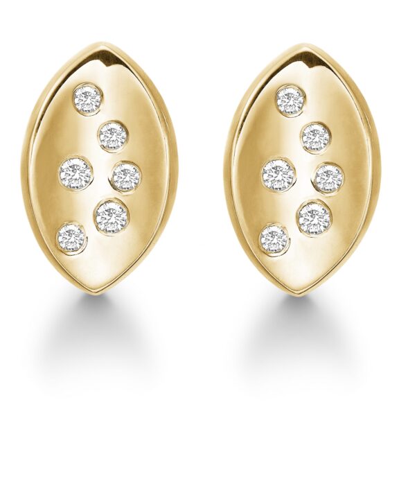 AAGAARD 8 KARAT GULD ØRERINGE STIK MED STEN - 08921415-75