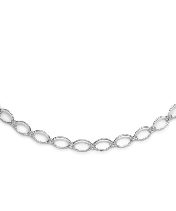 RANDERS SØLV HALSKÆDE MED OVALE LED 244707