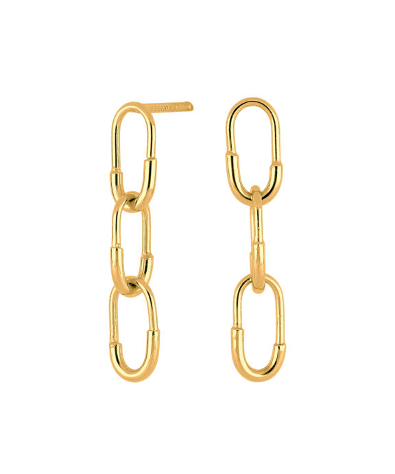 NORDAHL JEWELLERY ØRERINGE SØLV FORGYLDT PIN - 325 711-3