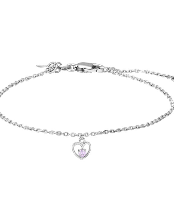 NOA KIDS JEWELLERY ARMBÅND SØLV MED HJERTE - 834 003