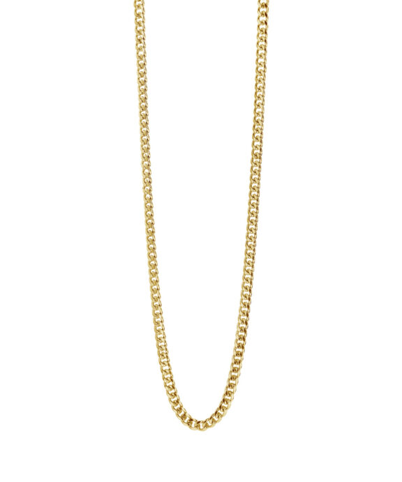 SUSANNE FRIIS BJØRNER PANSER HALSKÆDE FORGYLDT SØLV - 1836-2-60