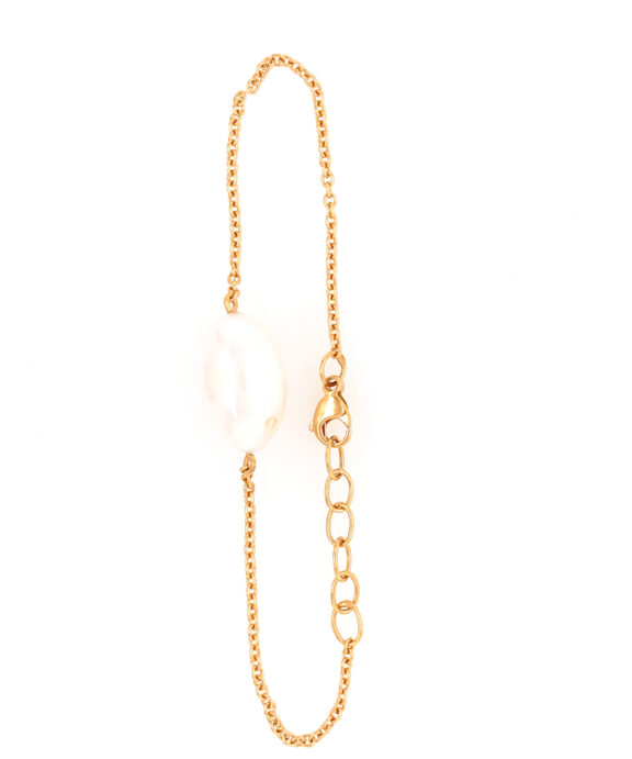 HEIRING BAROK ARMBÅND FORGYLDT SØLV MED PERLE - 29-8-90FG