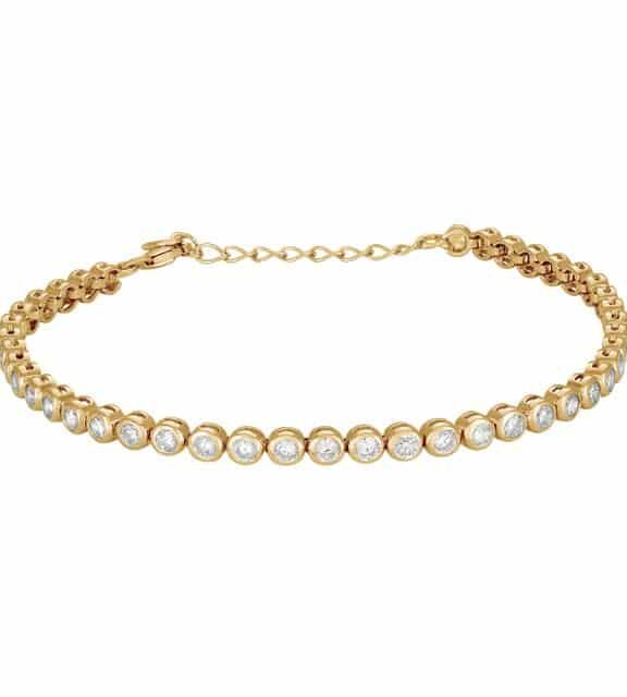 JOANLI NOR TENNIS ARMBÅND FORGYLDT SØLV SYNTETISK ZIRKONIA - 80450515900