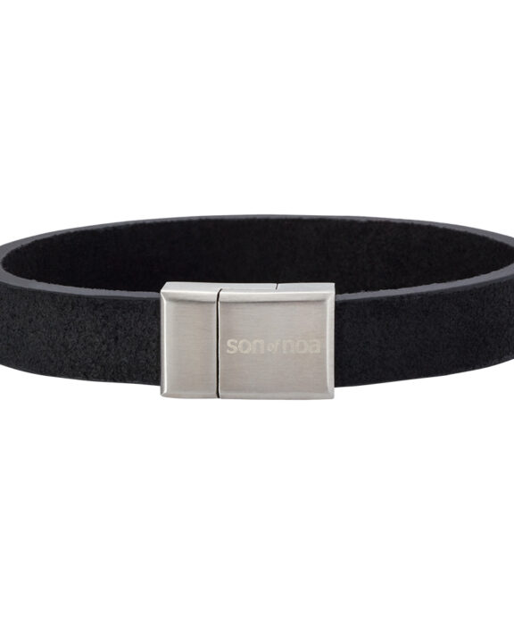 SON OF NOA SORT LÆDER ARMBÅND 21 CM - 897 004-BLACK21