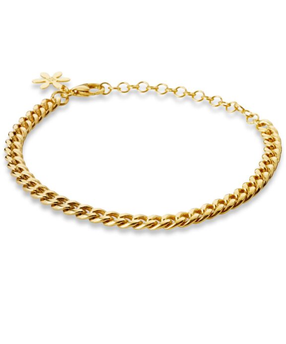 SUSANNE FRIIS BJØRNER ARMBÅND PANSER FORGYLDT SØLV - 1835-2-20