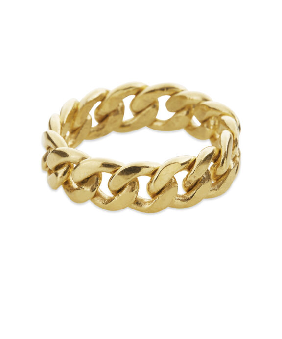 SUSANNE FRIIS BJØRNER PANSER RING FORGYLDT SØLV - 1688-21