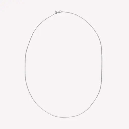 BYBIEHL CLASSIC HALSKÆDE 60 CM RHODINERET SØLV - 3-1501-R-60