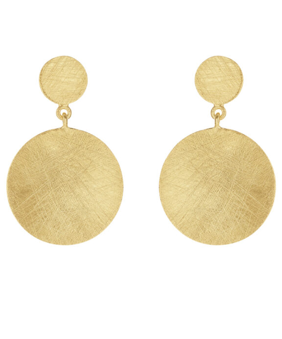 SUSANNE FRIIS BJØRNER ØRERINGE FORGYLDT SØLV MAT - 5610-2